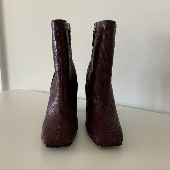 Top shop faux- snakeskin heeled booties - Picture 2 of 5